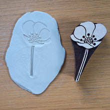 Load image into Gallery viewer, Anemone flower (right) wood block