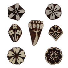 Load image into Gallery viewer, Botanical Wood Blocks Set - Mini flowers