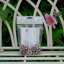 Load image into Gallery viewer, Botanical Wood Blocks Set - Mini flowers