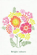 Load image into Gallery viewer, Bright Bloom botanical wood block print (3 colour options)