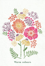 Load image into Gallery viewer, Bright Bloom botanical wood block print (3 colour options)