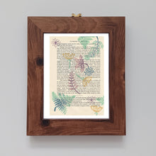 Load image into Gallery viewer, Ferns vintage book page print (2 colour options)