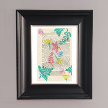 Load image into Gallery viewer, Ferns vintage book page print (2 colour options)