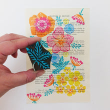 Load image into Gallery viewer, Floribunda vintage book page print (2 colours)