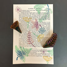 Load image into Gallery viewer, Ferns vintage book page print (2 colour options)