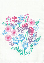 Load image into Gallery viewer, Summertime botanical wood block print (3 colour options)
