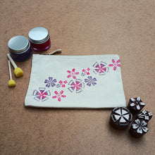 Load image into Gallery viewer, Floral zip bag wood block printing kit