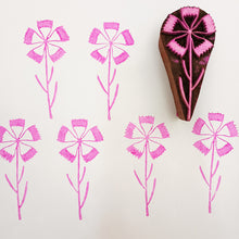Load image into Gallery viewer, Dianthus flower stem wood block