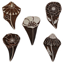 Load image into Gallery viewer, Large flower wood block set (save 10%)