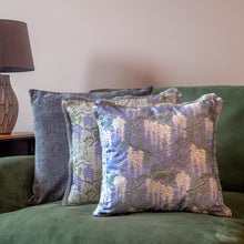 Load image into Gallery viewer, Wisteria cushion - stone/ lilac