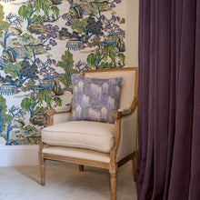 Load image into Gallery viewer, Wisteria cushion - purple/ cream
