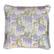 Load image into Gallery viewer, Wisteria cushion - stone/ lilac