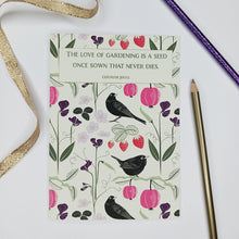 Load image into Gallery viewer, Gardening quote cards - pack of 8