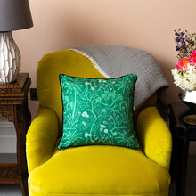 Load image into Gallery viewer, Sea Holly cushion - sea green