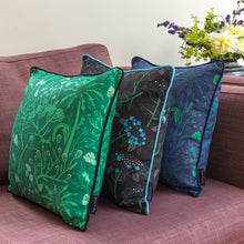 Load image into Gallery viewer, Sea Holly cushion - cobalt blue
