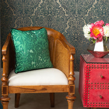 Load image into Gallery viewer, Sea Holly cushion - sea green