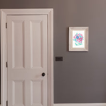 Load image into Gallery viewer, Bright Bloom botanical wood block print (3 colour options)

