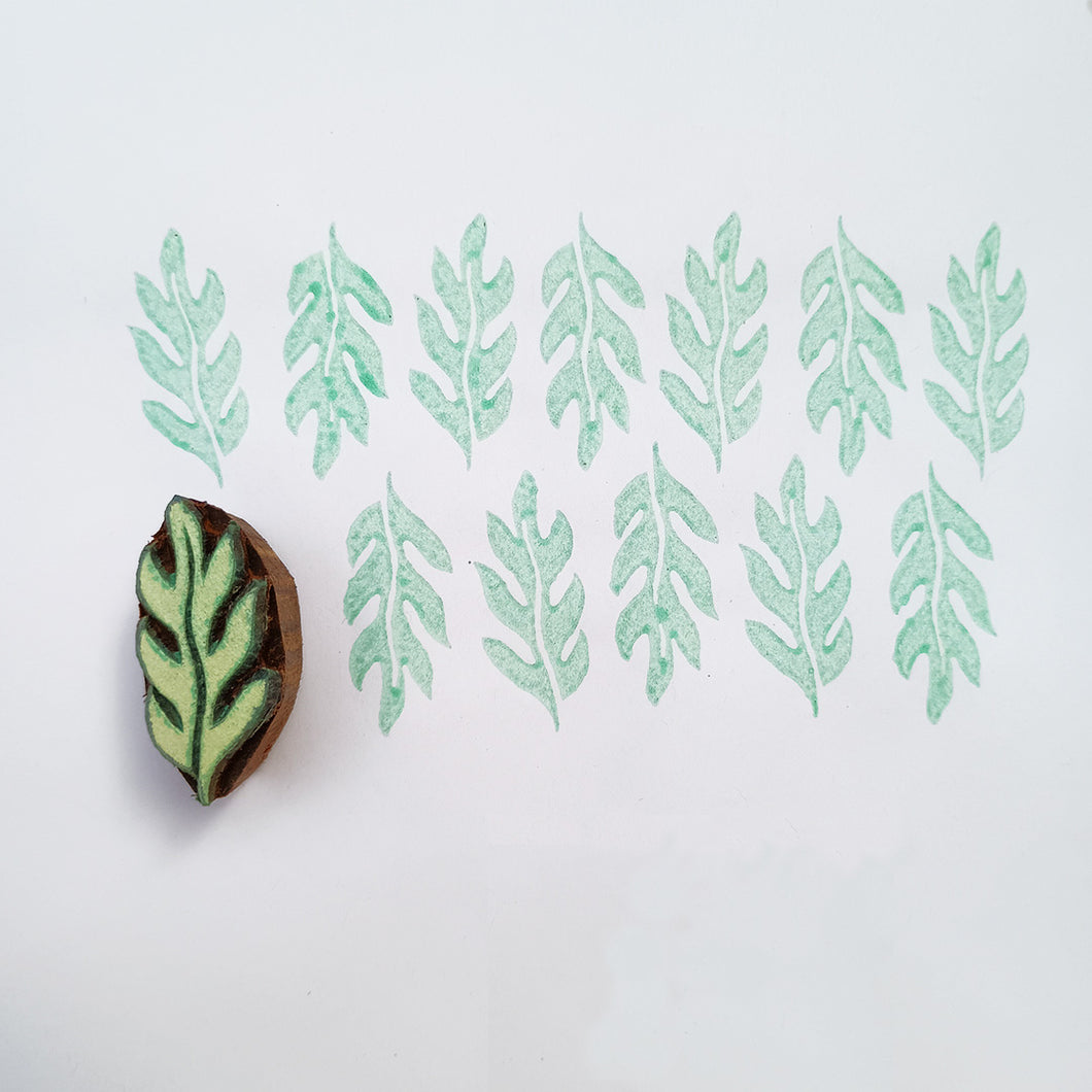 Daisy leaf wood block