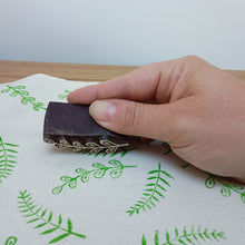 Load image into Gallery viewer, Botanical drawstring bag wood block printing kit
