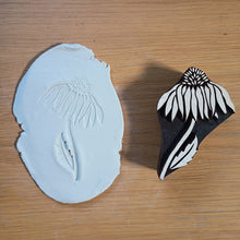 Load image into Gallery viewer, Echinacea flower (solid) wood block
