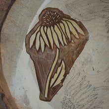 Load image into Gallery viewer, Echinacea flower (solid) wood block
