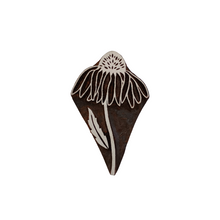 Load image into Gallery viewer, Echinacea flower (outline) wood block

