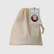 Load image into Gallery viewer, Floral drawstring bag wood block printing kit
