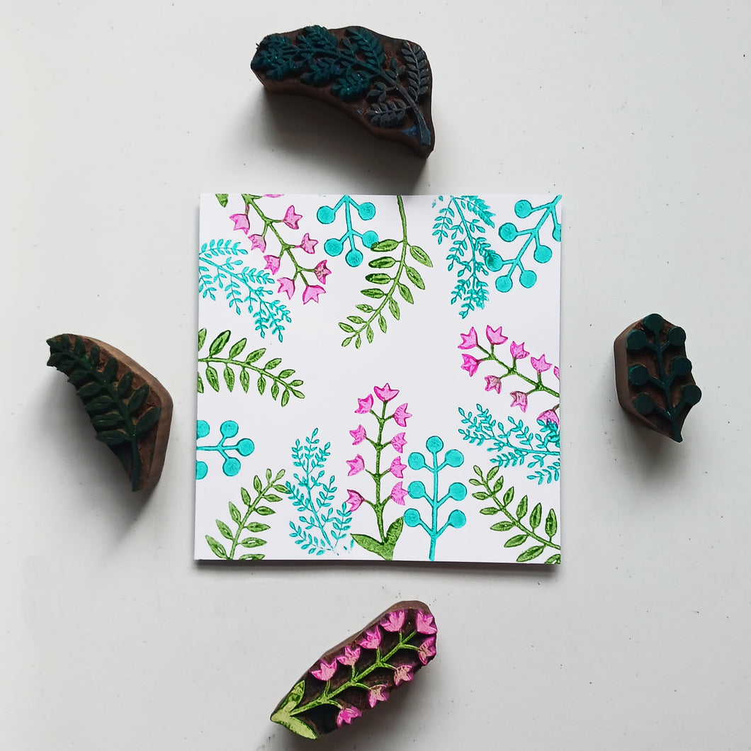 Wood block printing for stationery