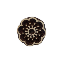 Load image into Gallery viewer, Small Indian flower wood block
