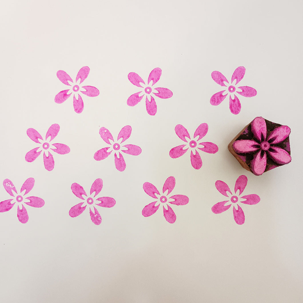 Small flower 1 wood block