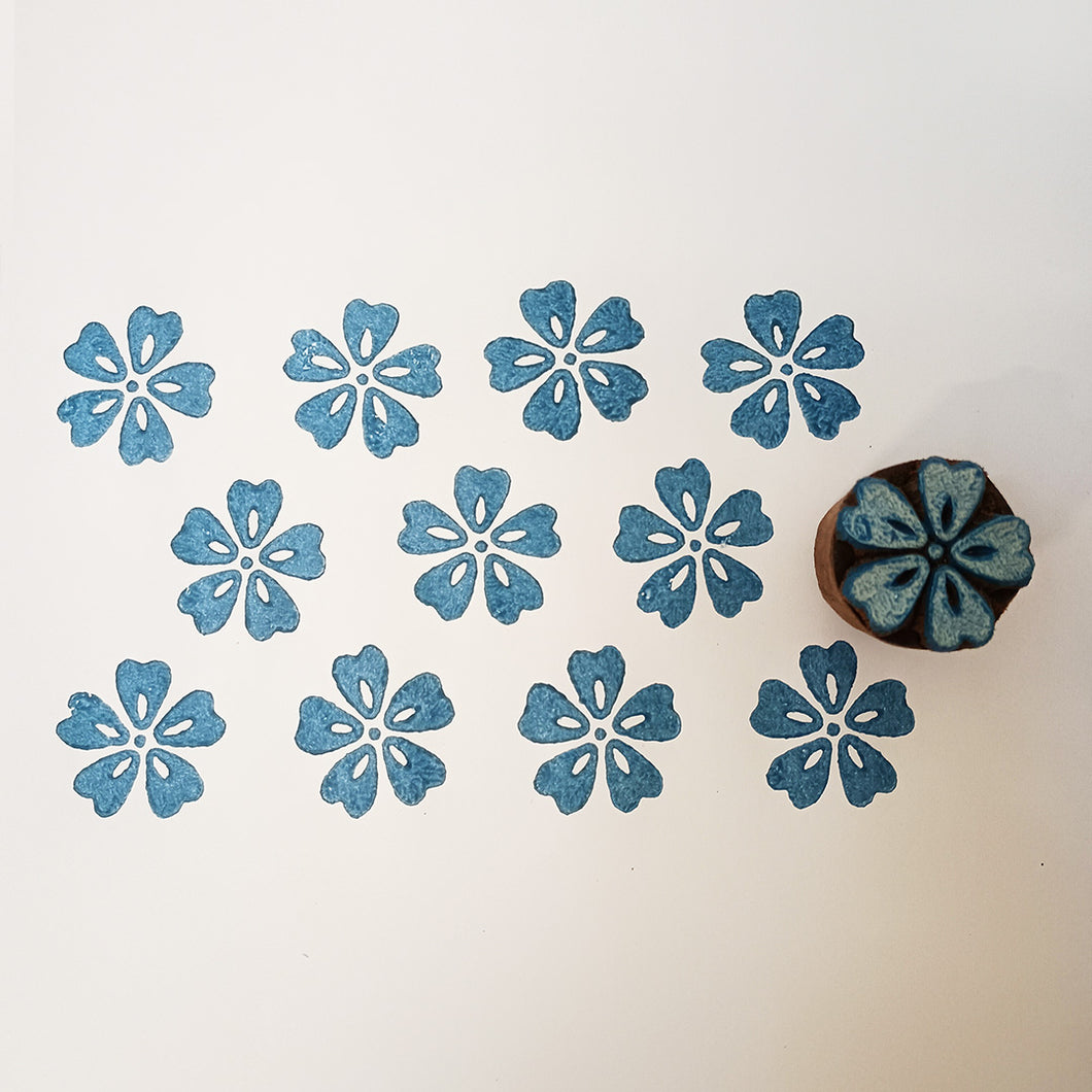 Small flower 3 wood block