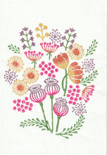 Load image into Gallery viewer, Set of 3 floral wood block prints in warm colours
