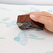 Load image into Gallery viewer, Floral tea towel wood block printing kit
