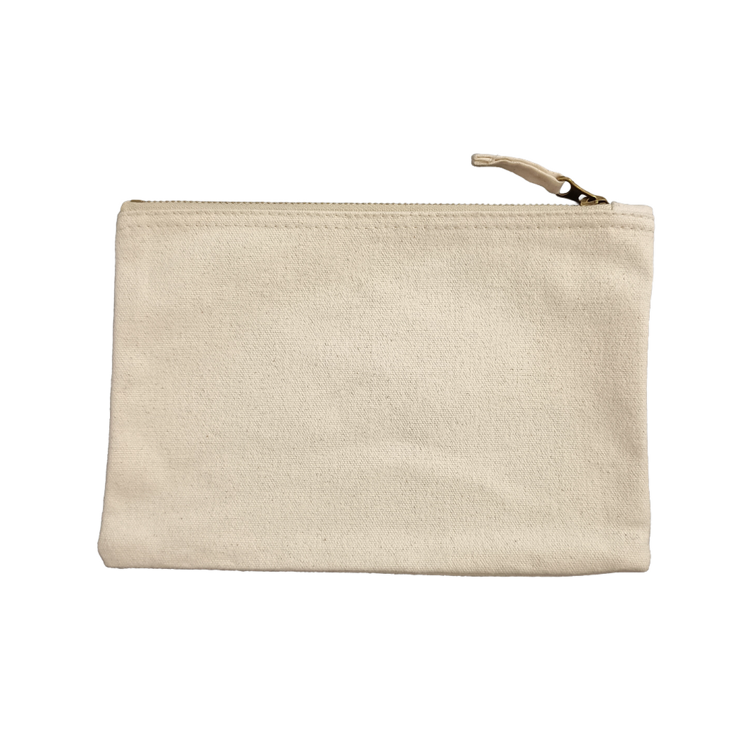 Blank cotton zip bag
