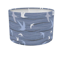 Load image into Gallery viewer, Sky drum lamp shade – blue/ grey/ white
