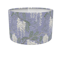 Load image into Gallery viewer, Wisteria drum lamp shade - amethyst/ cream
