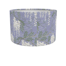 Load image into Gallery viewer, Wisteria drum lamp shade - amethyst/ cream
