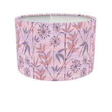 Load image into Gallery viewer, Bamboo Forest drum lamp shade - pink/ peach/ mauve
