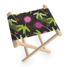 Load image into Gallery viewer, Mimosa Folding Stool Chair - black/ pink/ green
