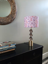 Load image into Gallery viewer, Bamboo Forest drum lamp shade - pink/ peach/ mauve
