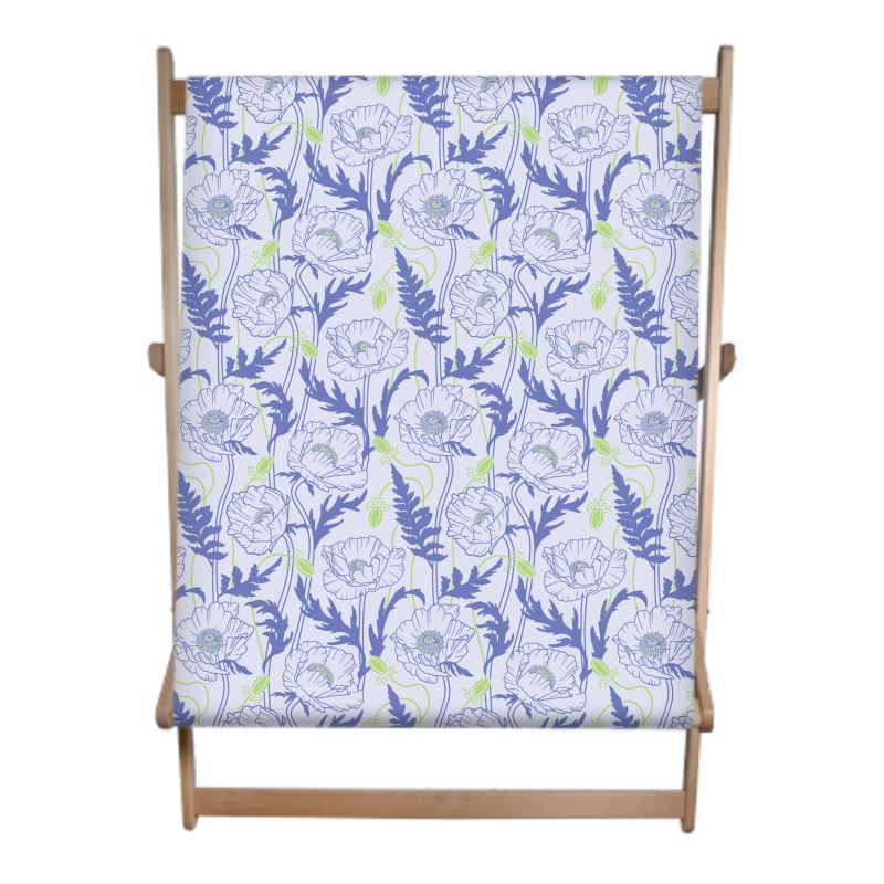 Poppy Double Deckchair - lilac/ lime green