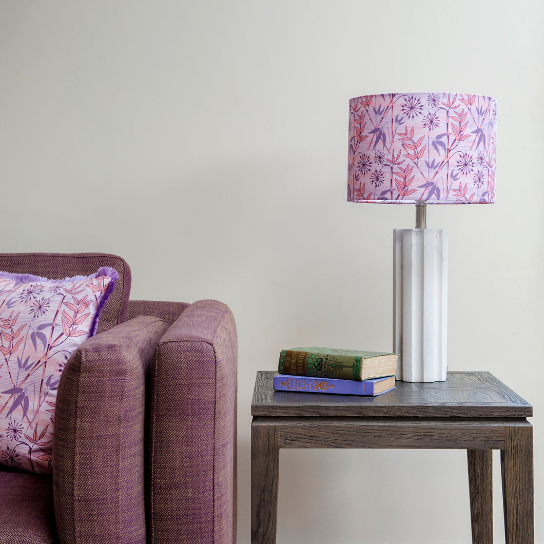 Bamboo Forest lampshade- pink/ mauve