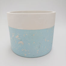 Load image into Gallery viewer, Blue terrazzo plant pot holder
