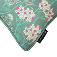 Load image into Gallery viewer, Echinacea cushion - sage green/ fuchsia pink
