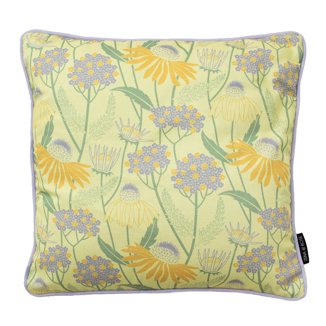 Echinacea cushion - lemon/ lilac
